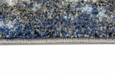 Preview: Designer Teppich in Blau Grau Creme