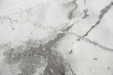 Preview: Marmorteppich mit Glanzfasern in Grau