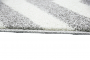 Preview: Teppich Skandinavisches Design in Rosa Creme Grau