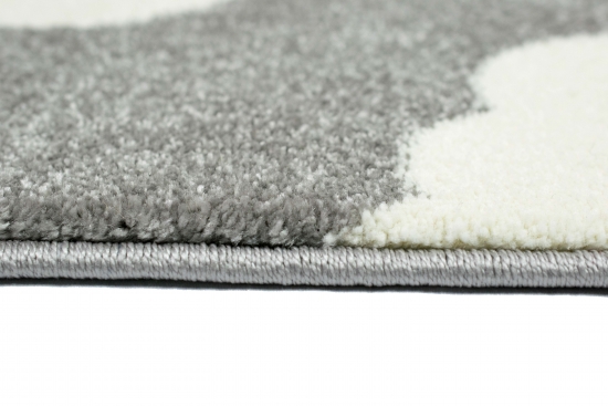 Preview: Kinderteppich Flugzeuge in grau blau creme