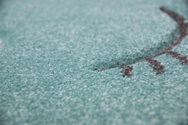Preview: Kinderzimmer Teppich Wolke in Türkis