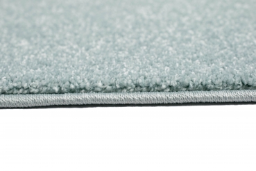 Preview: Kinderteppich Heißluftballon Tiere in pastell blau