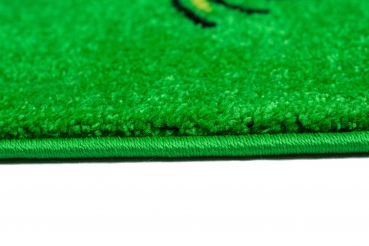 Kinderteppich Dinosaurier Dschungel Vulkan in grün