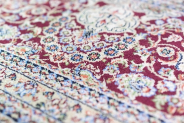 Preview: Teppich Orientalisch in creme rot blau