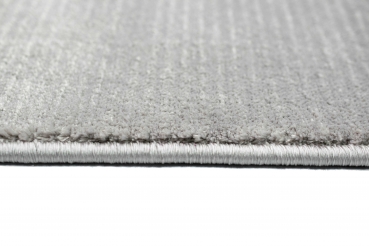 Preview: Teppich modern Kurzflor Teppich Designerteppich uni grau