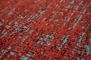 Preview: Teppich Kurzflor in rot grau
