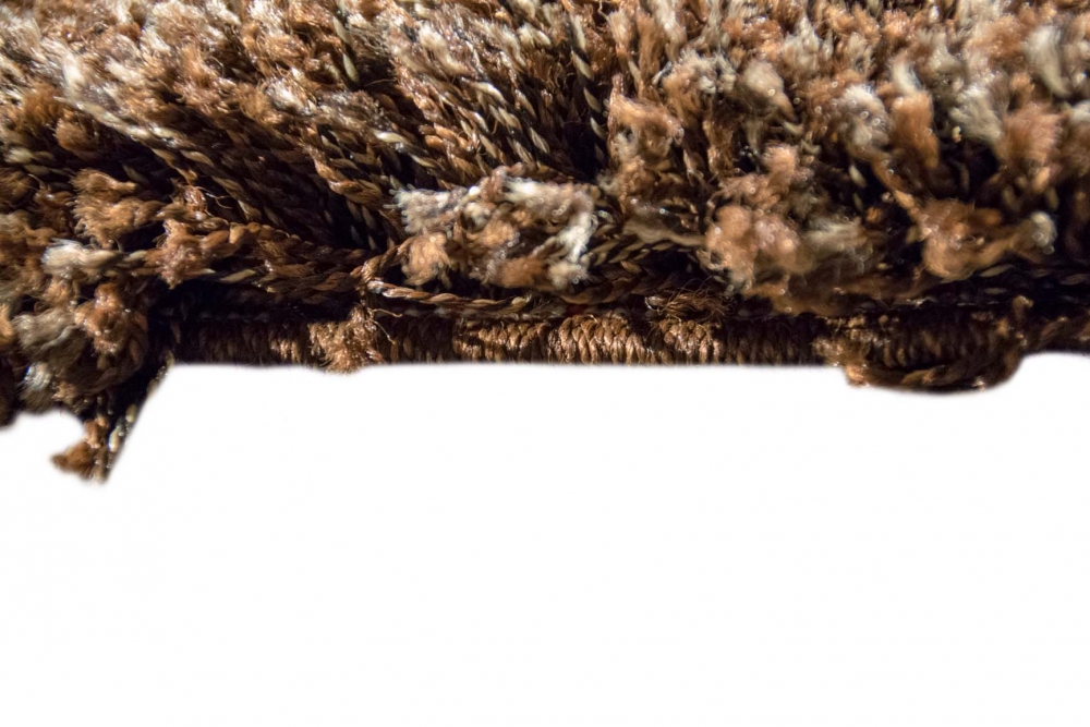 Shaggy Teppich in Uni Design Braun