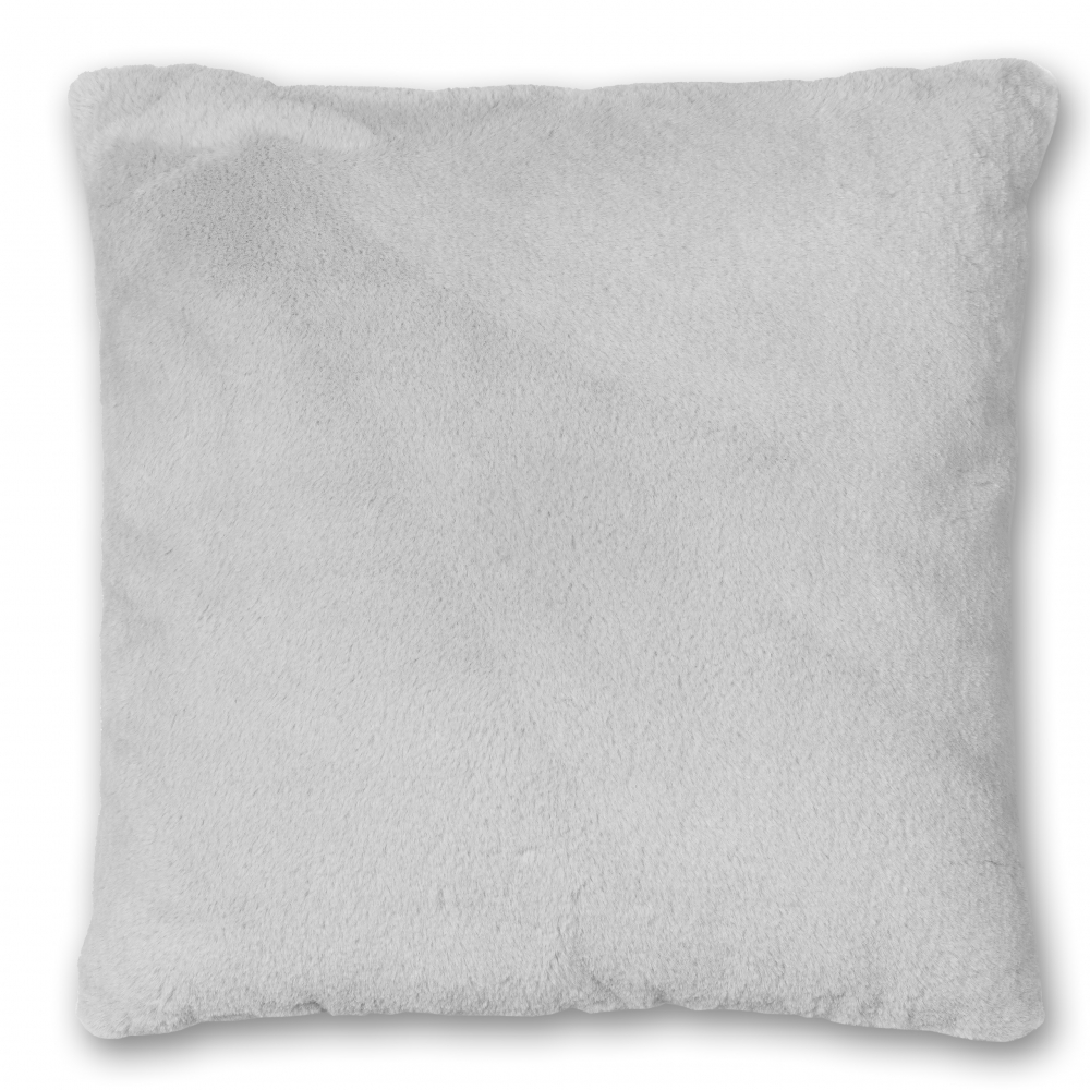 Zierkissen mit waschbarem Bezug • flauschig warm • hellgrau