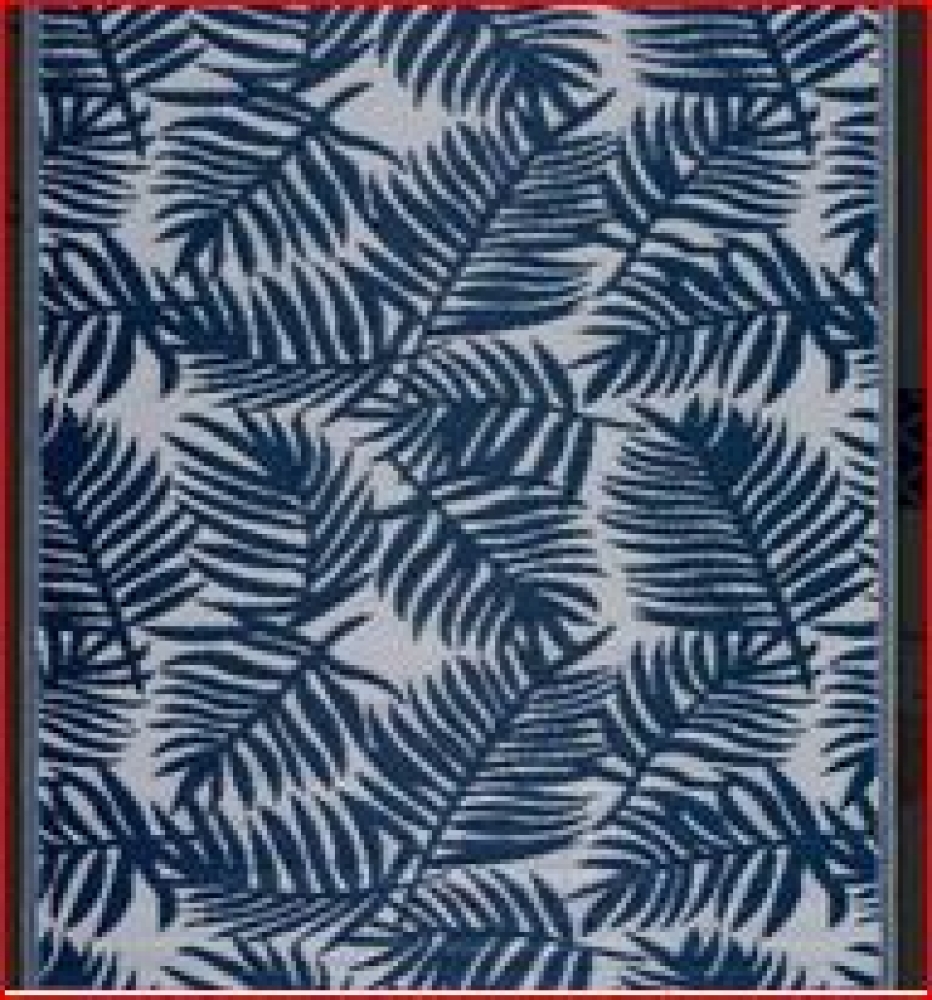 Outdoor-Teppich mit Palmenblattmuster in grün