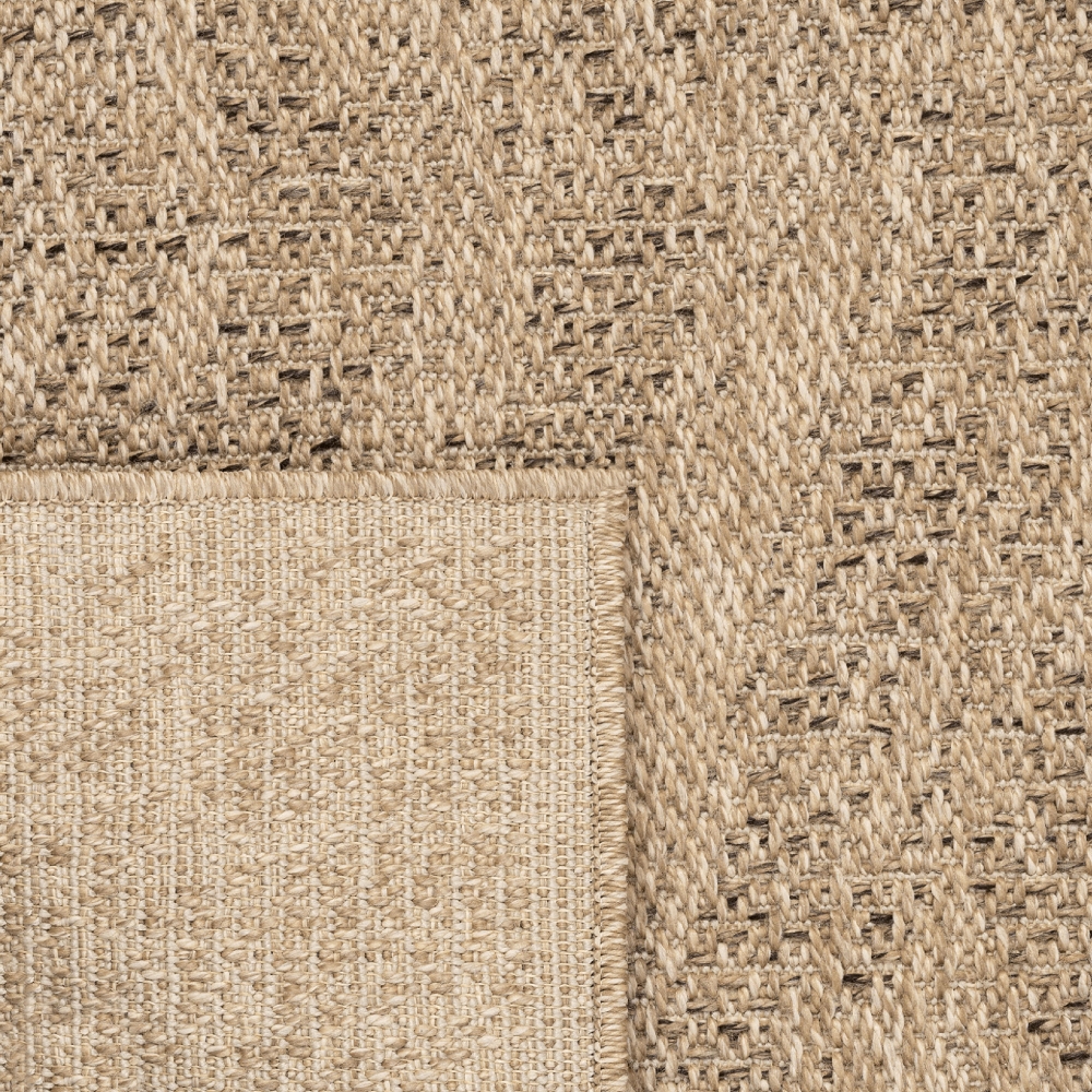 Outdoorteppich mit Zick-Zack-Muster beige/braun