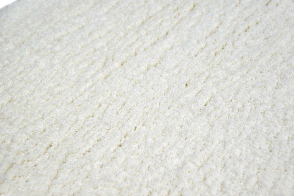 Shaggy Teppich in Uni Design Creme