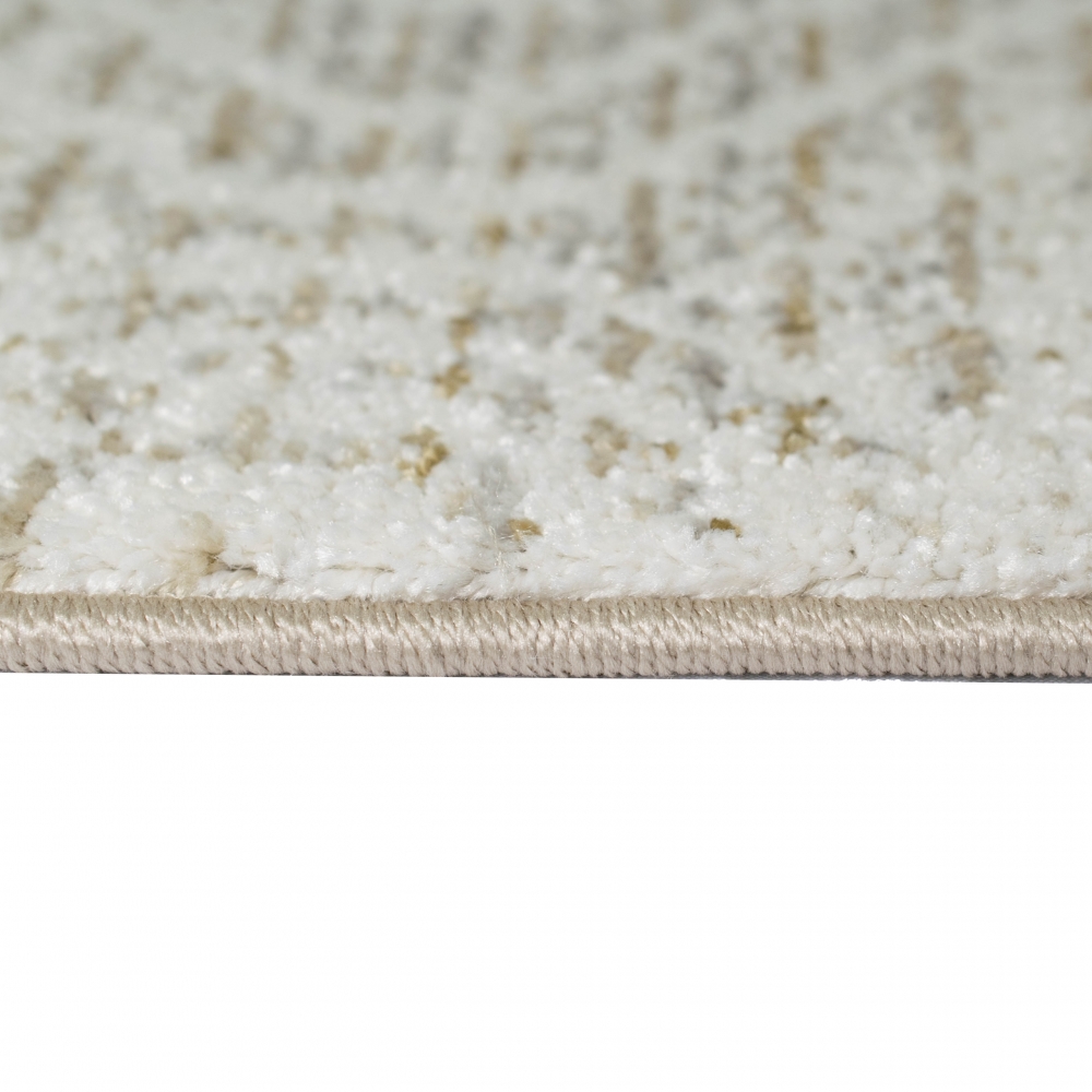 Kurz Fransiger Teppich in Creme