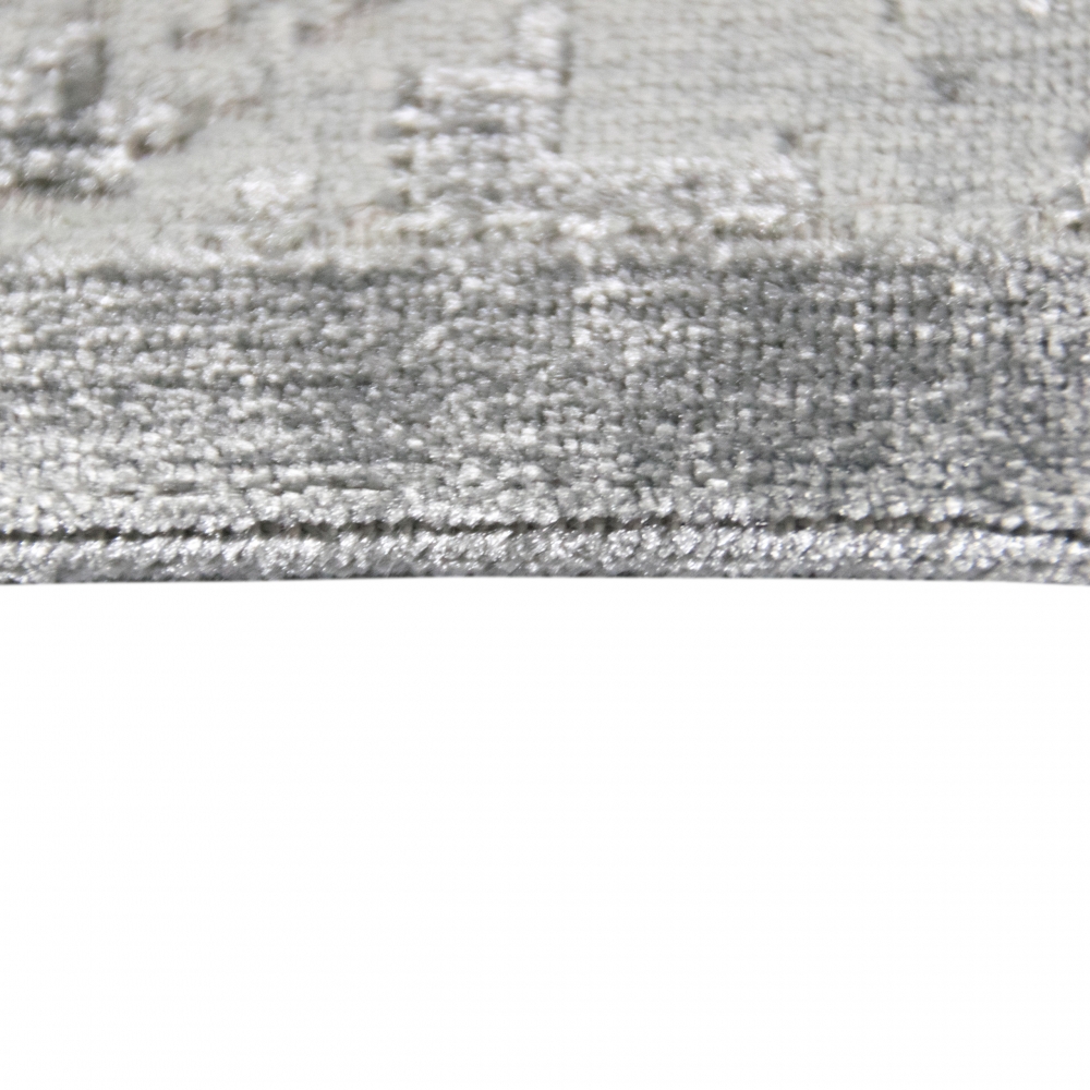 Teppich mit Fransen in Grau