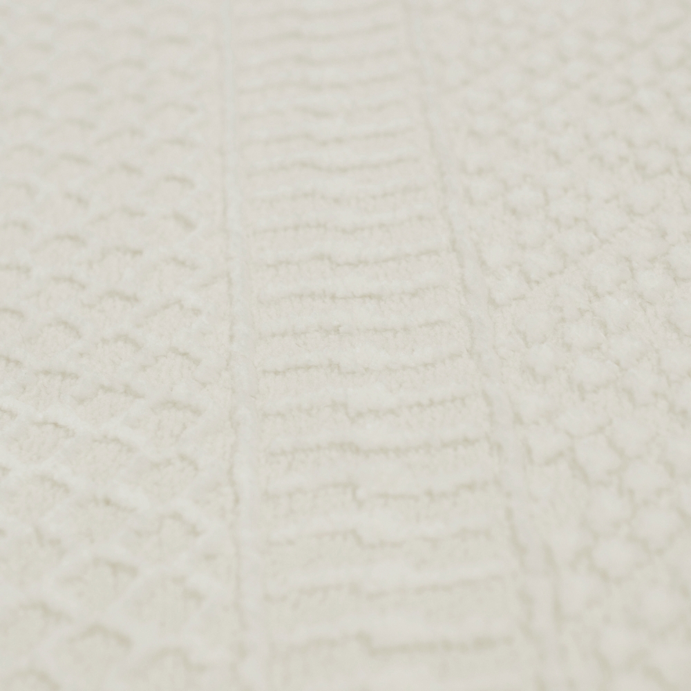 Recycle Teppich mit kleinen feinen Mustern in creme