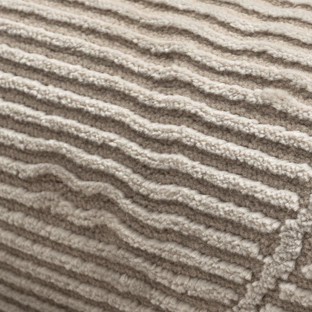 Recycle Teppich mit Rauten in beige