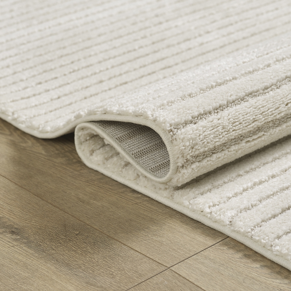 Kurzflor-Teppich tiefe streifen Muster