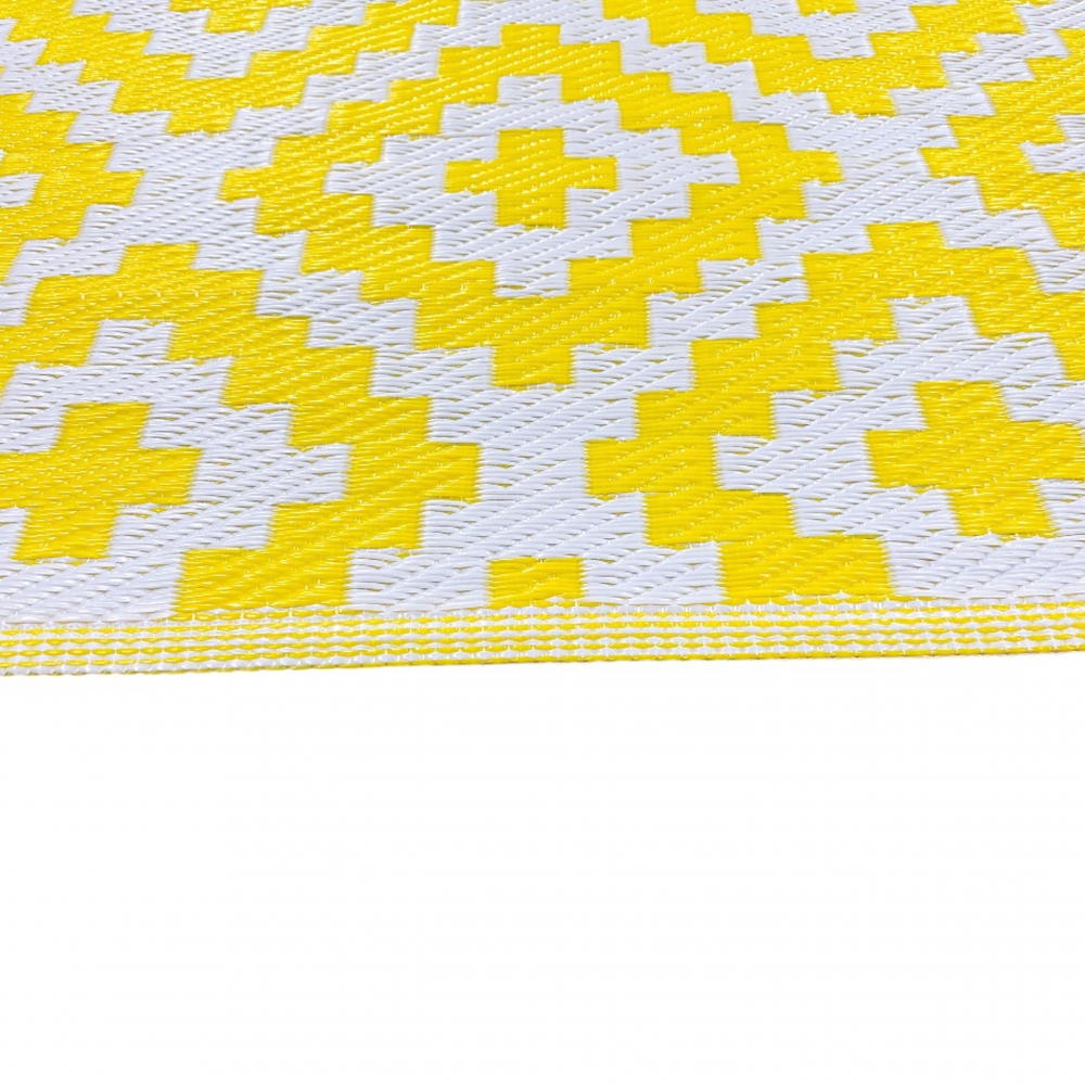 Innen- und Außenbereich Teppich wendbar in gelb