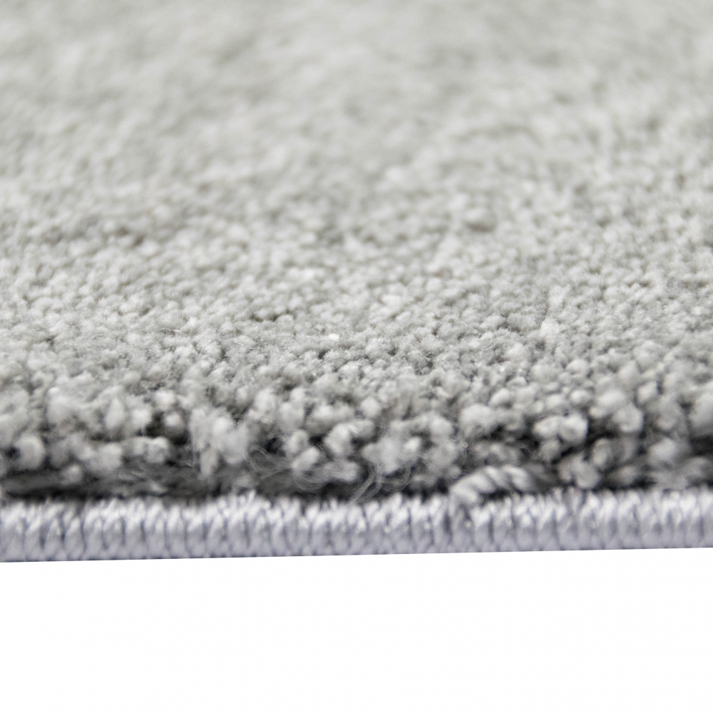 Teppich Kurzflor Uni Design in Anthrazit