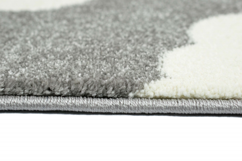 Kinderteppich Flugzeuge in grau blau creme